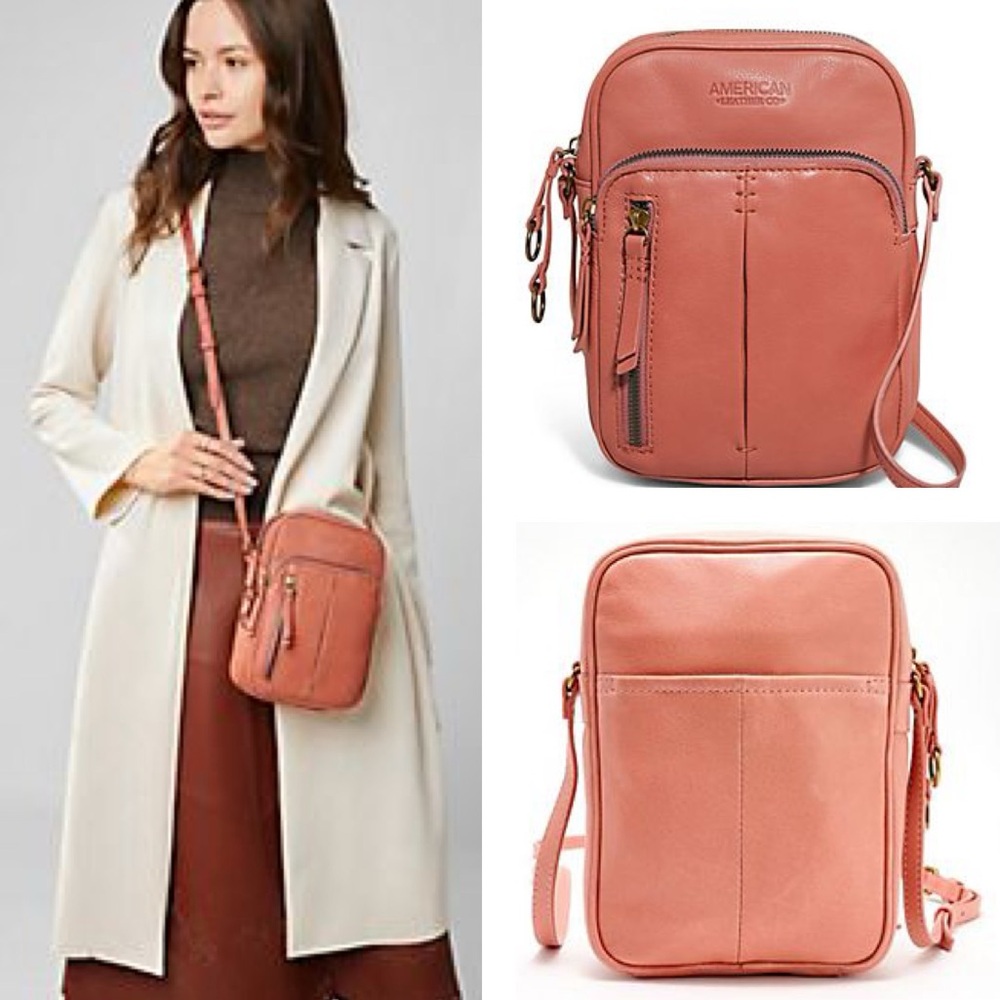 American Leather Co. Cleveland NS Crossbody In Sunkissed  New With Tag 🏷️ - Picture 2 of 10